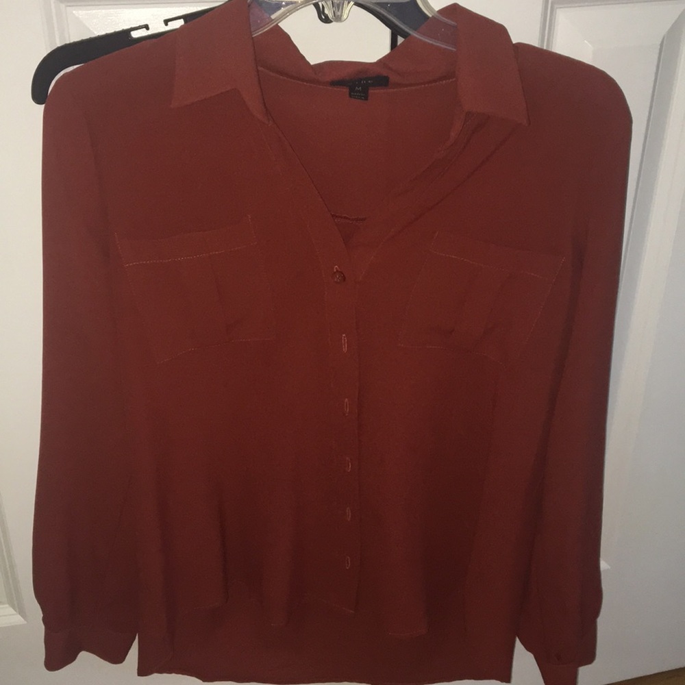 Burnt orange blouse